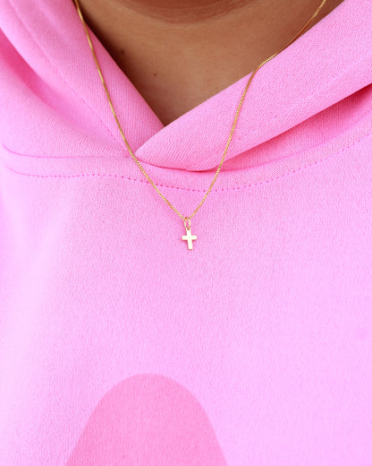 Mini cross charm, 14k gold filled, sterling silver, CH315