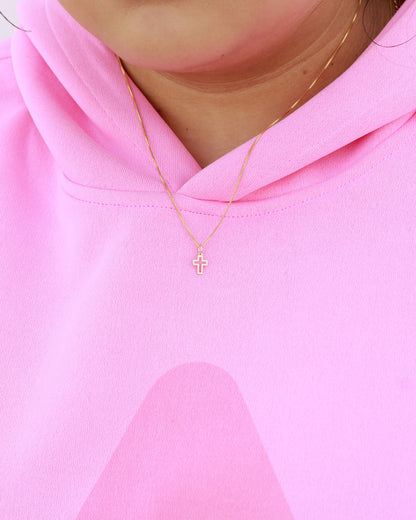 Mini Cross Outline Charm, CH317