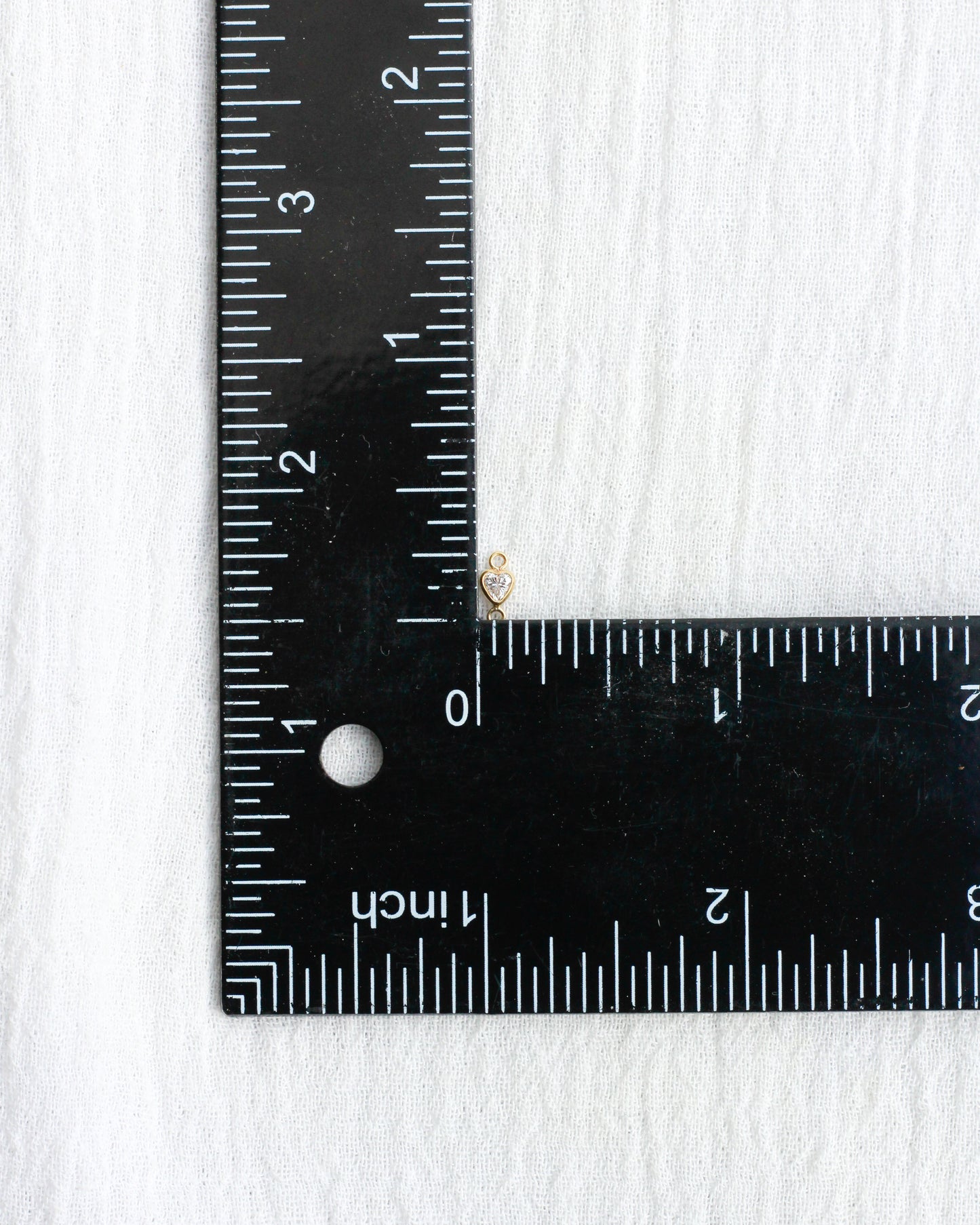 3mm Heart Bezel Connector, CN329