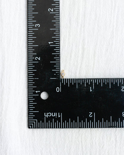 3mm Heart Bezel Connector, CN329