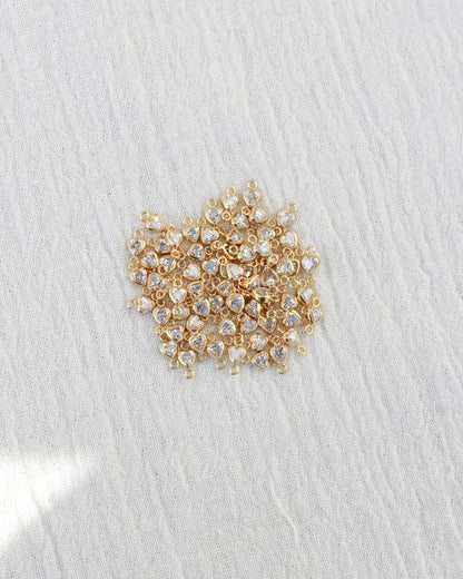 3mm Heart Bezel Connector, CN329