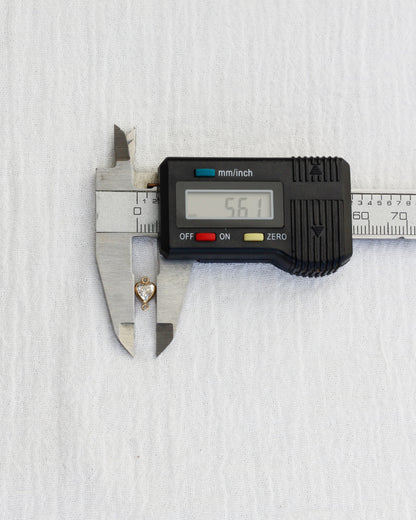 5mm CZ Heart Bezel Connector, CN331