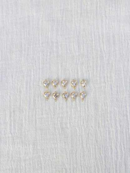 3mm Heart Bezel Connector, CN329