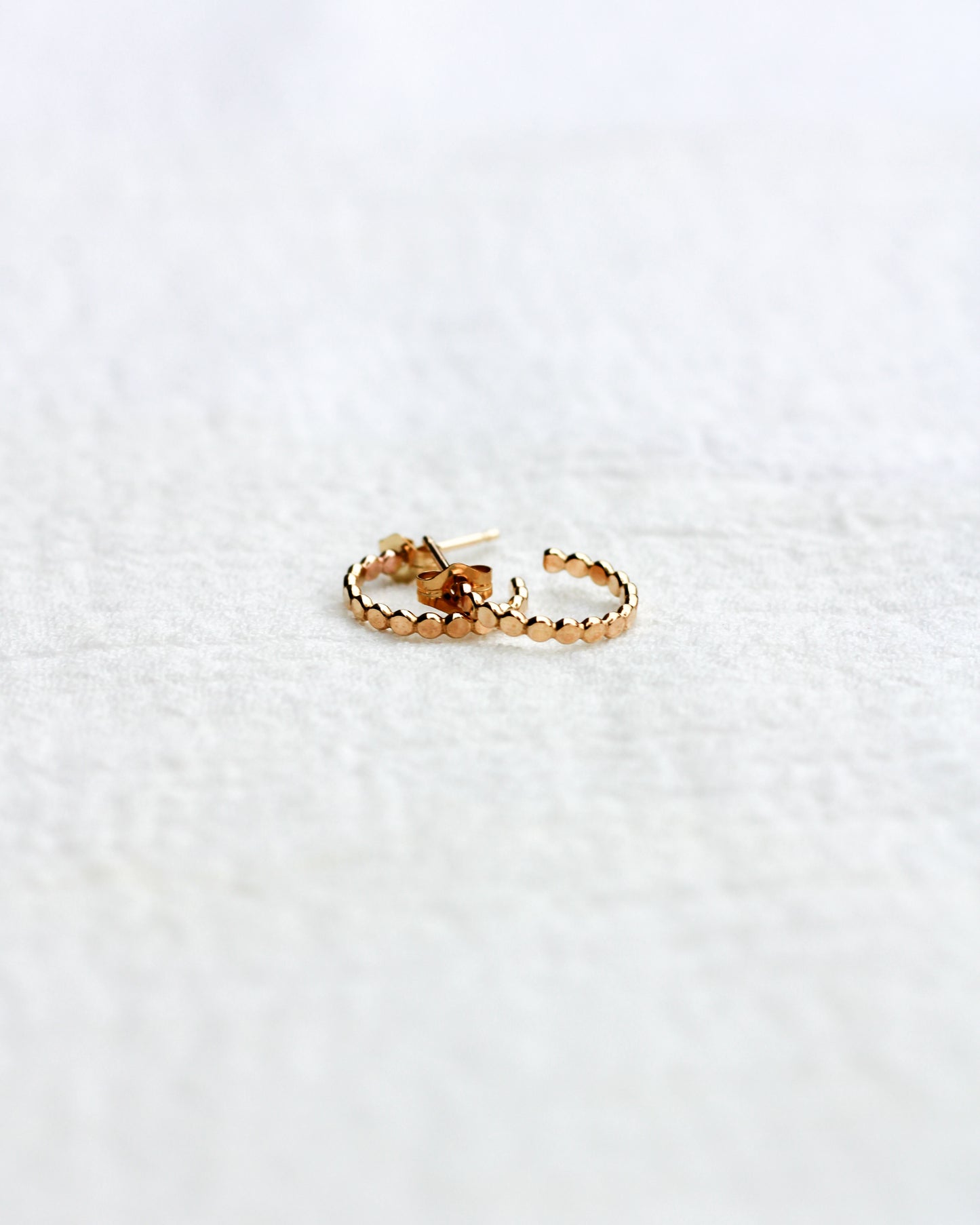 15mm Beaded Hoop Earrings, E10