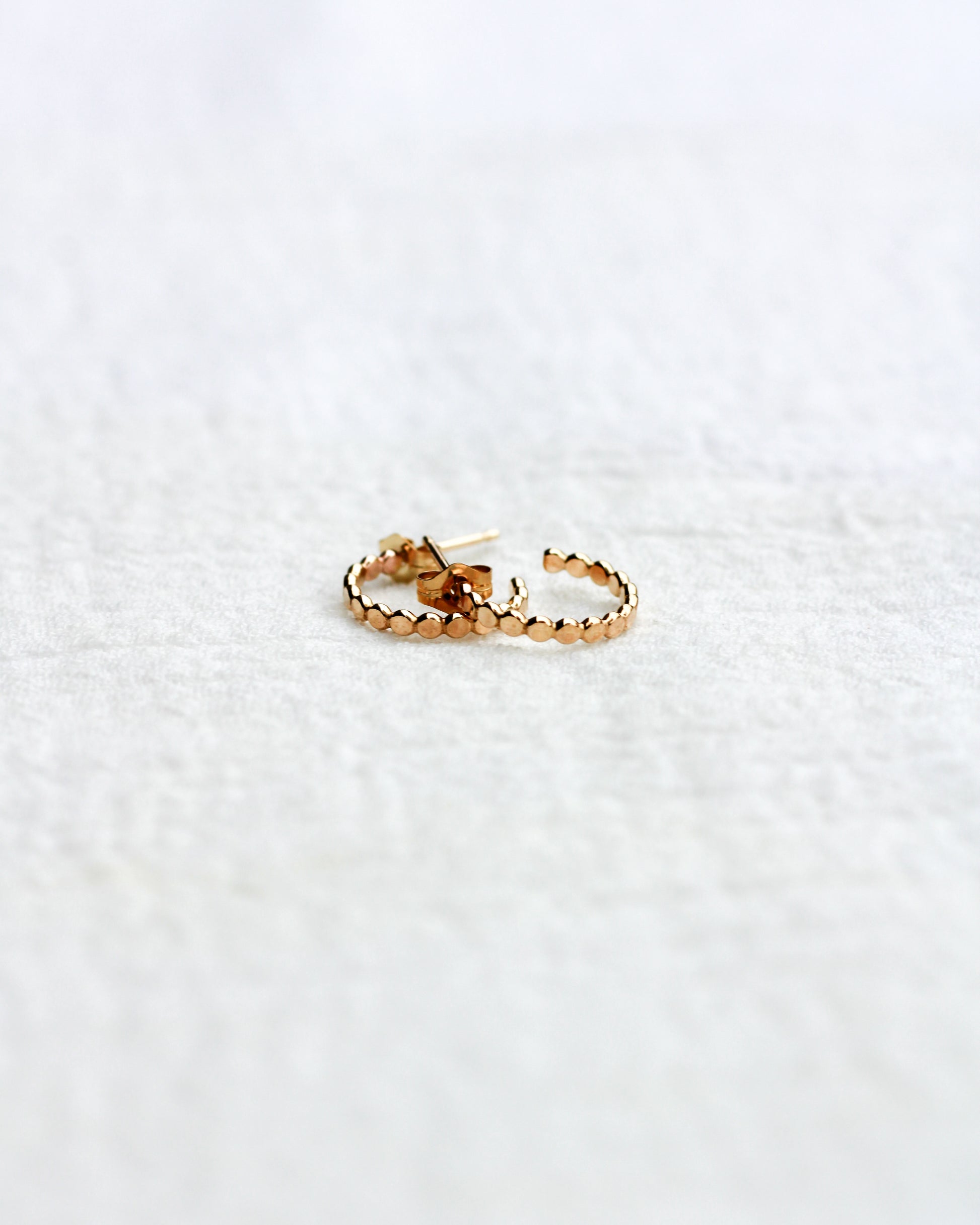 15mm Beaded Hoop Earrings, E10