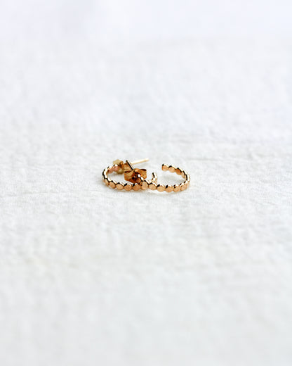 15mm Beaded Hoop Earrings, E10