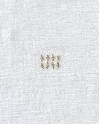 3mm Heart Bezel Connector, CN329