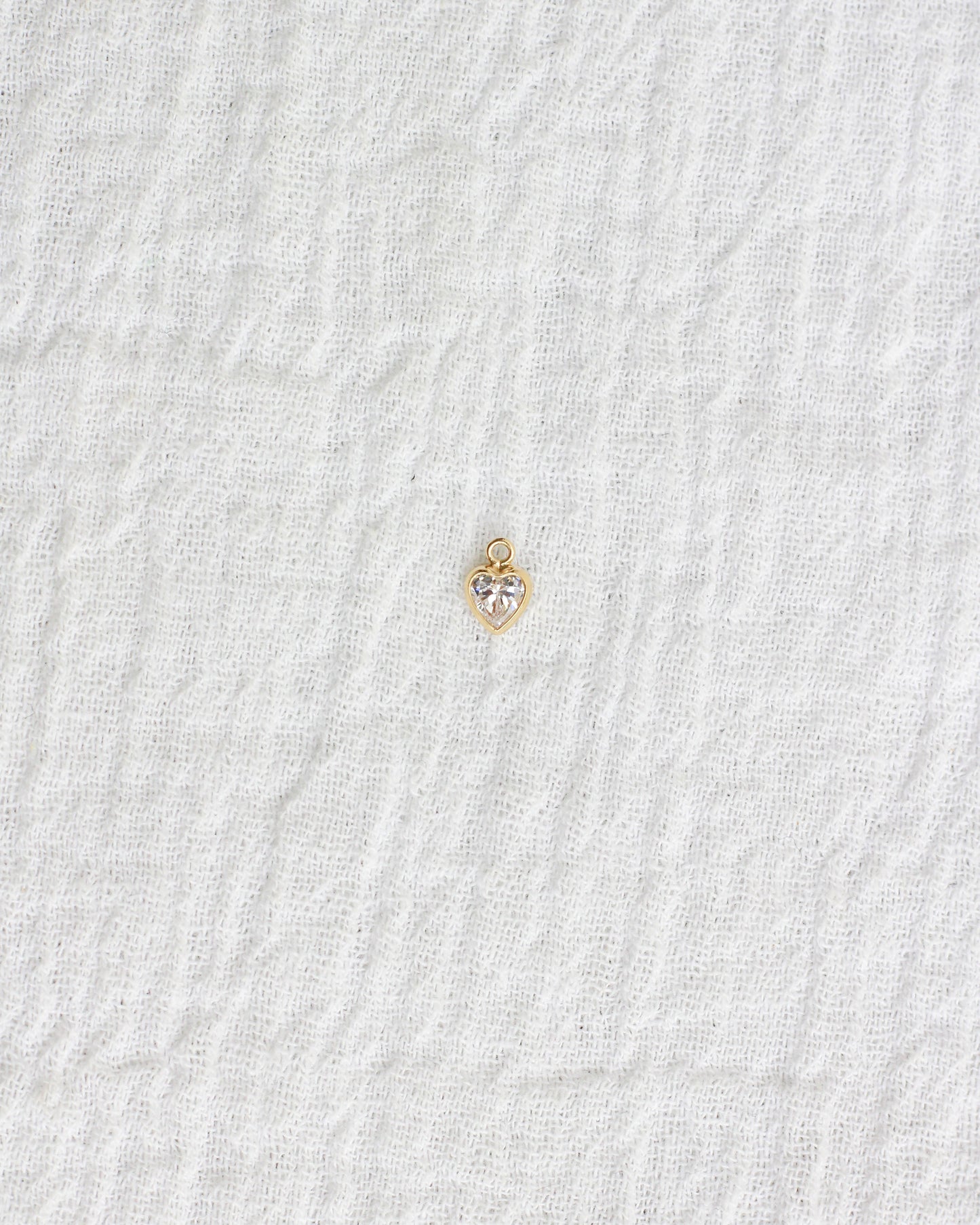 4mm CZ Heart Charm, CH263