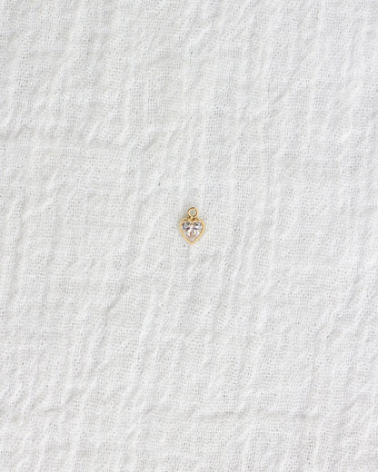 4mm CZ Heart Charm, CH263
