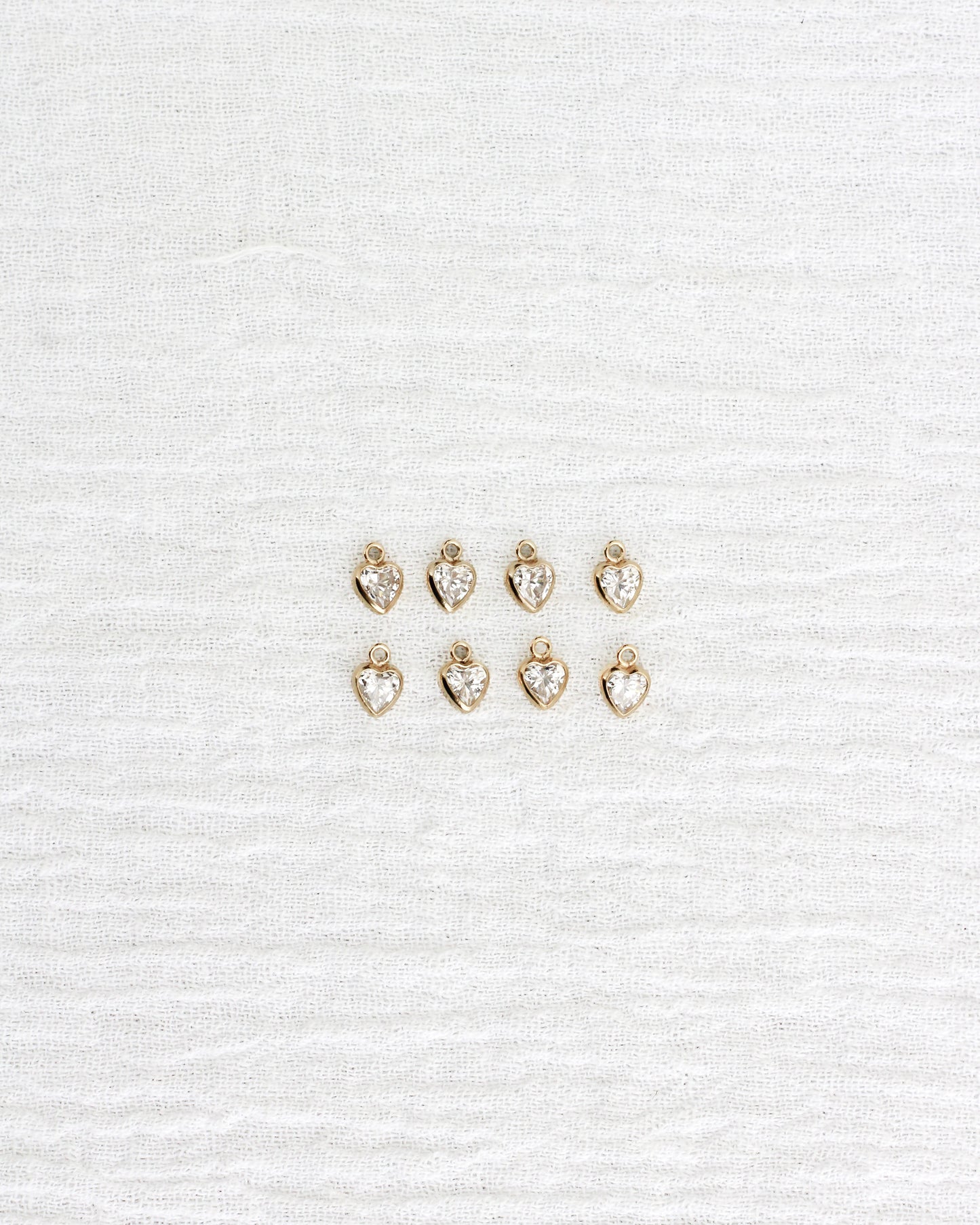 4mm CZ Heart Charm, CH263