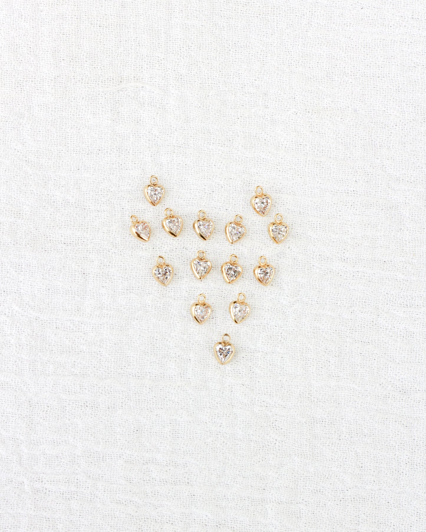 4mm CZ Heart Charm, CH263