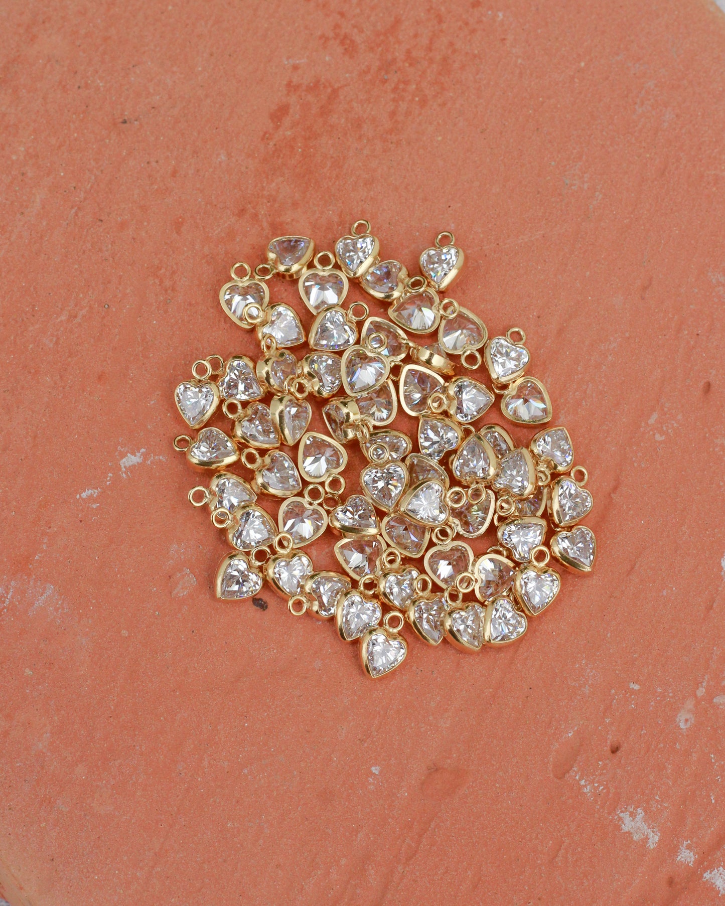 4mm CZ Heart Charm, CH263