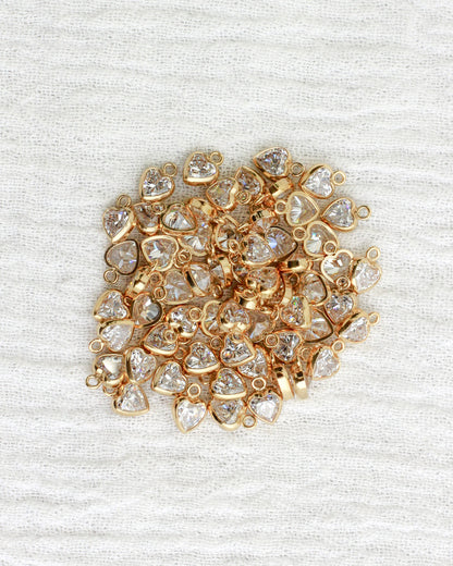 4mm CZ Heart Charm, CH263
