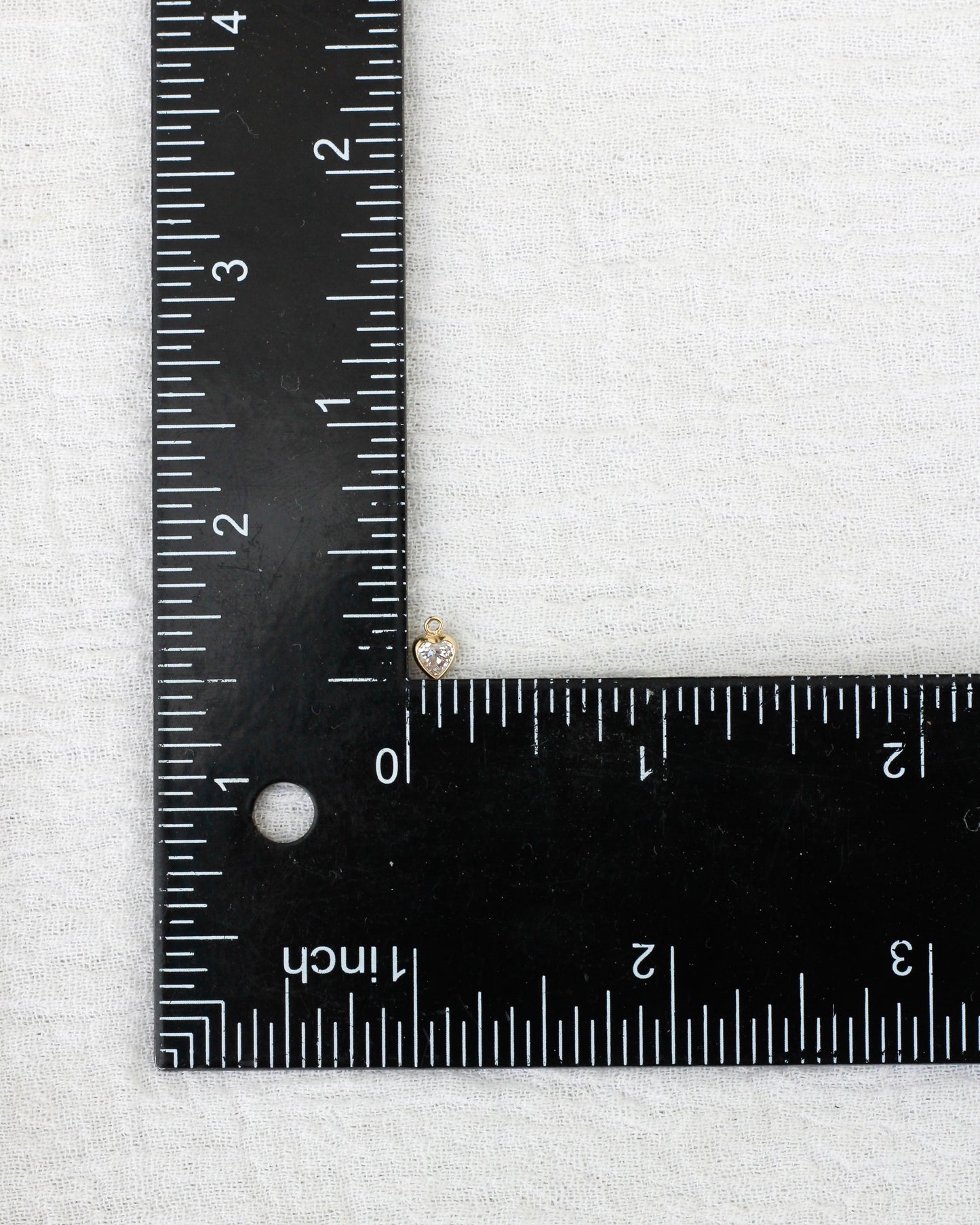 4mm CZ Heart Charm, CH263