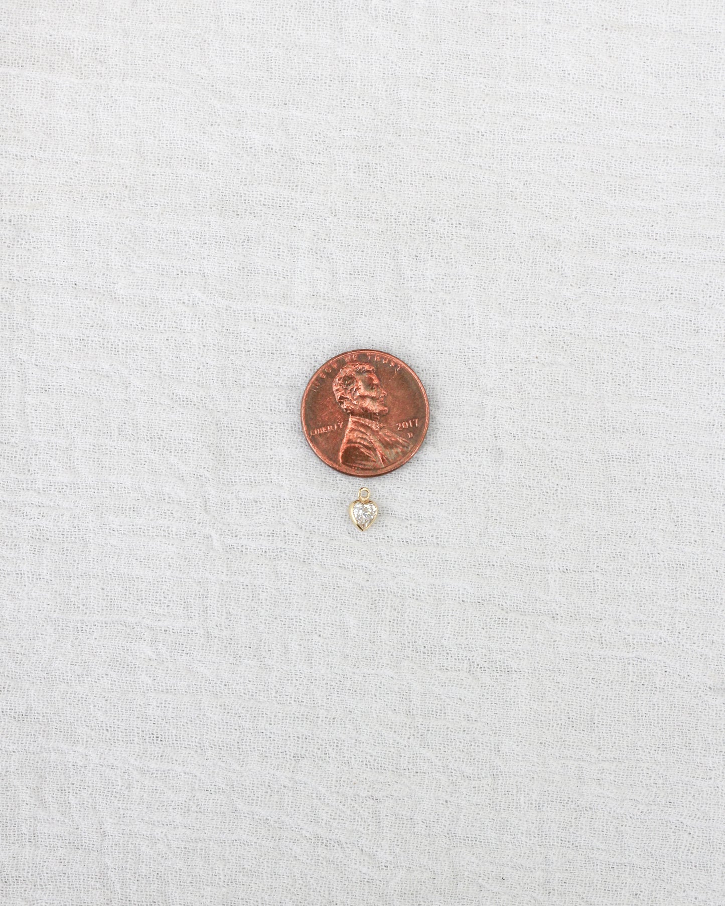 4mm CZ Heart Charm, CH263