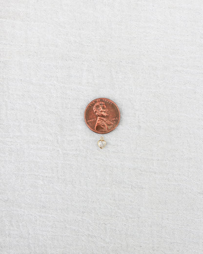 4mm CZ Heart Charm, CH263