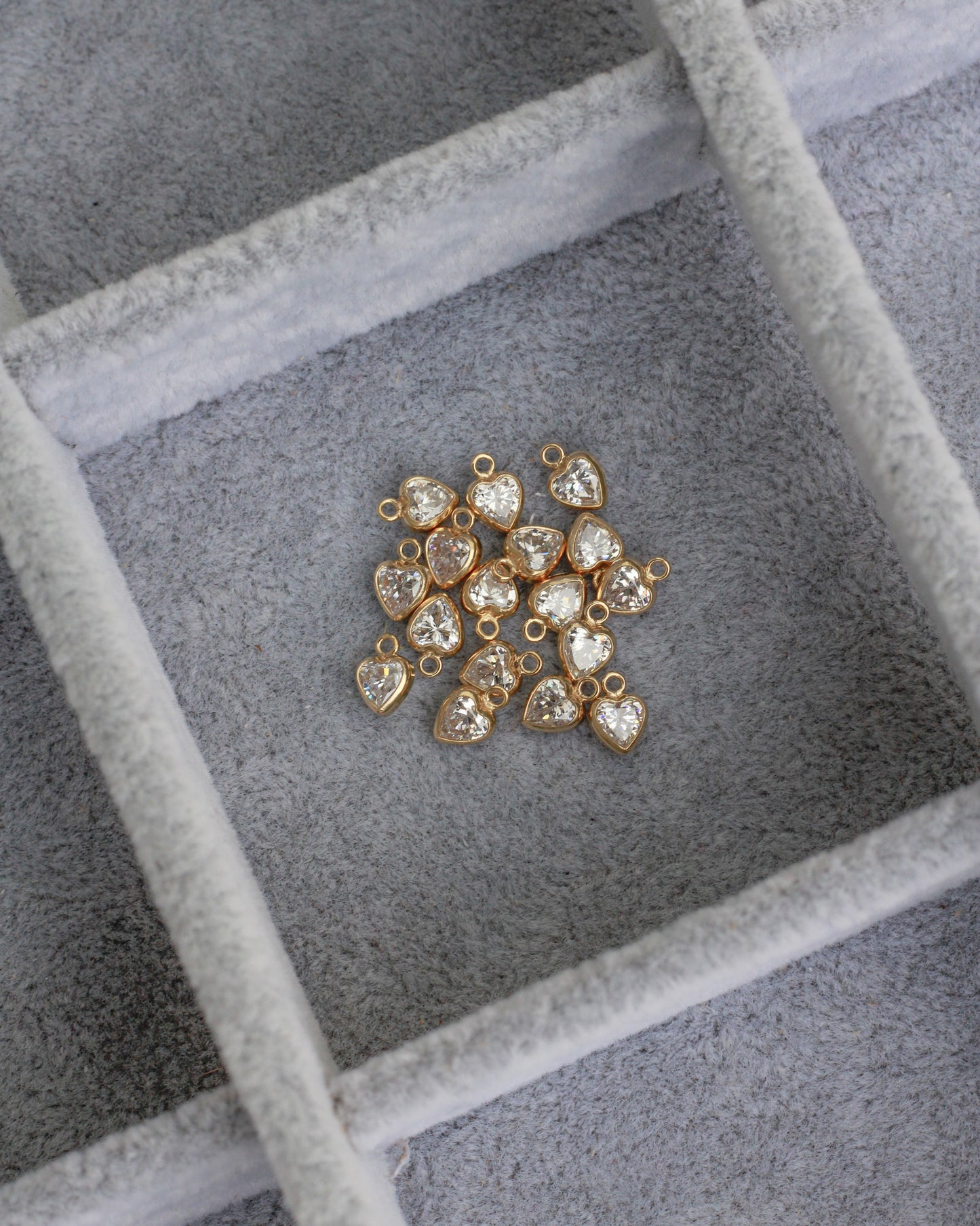 4mm CZ Heart Charm, CH263