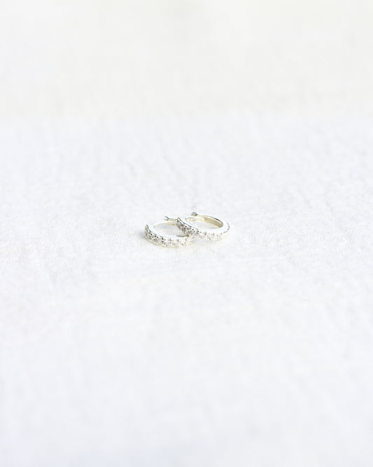 10.5mm Pave Hoop Earring, E47