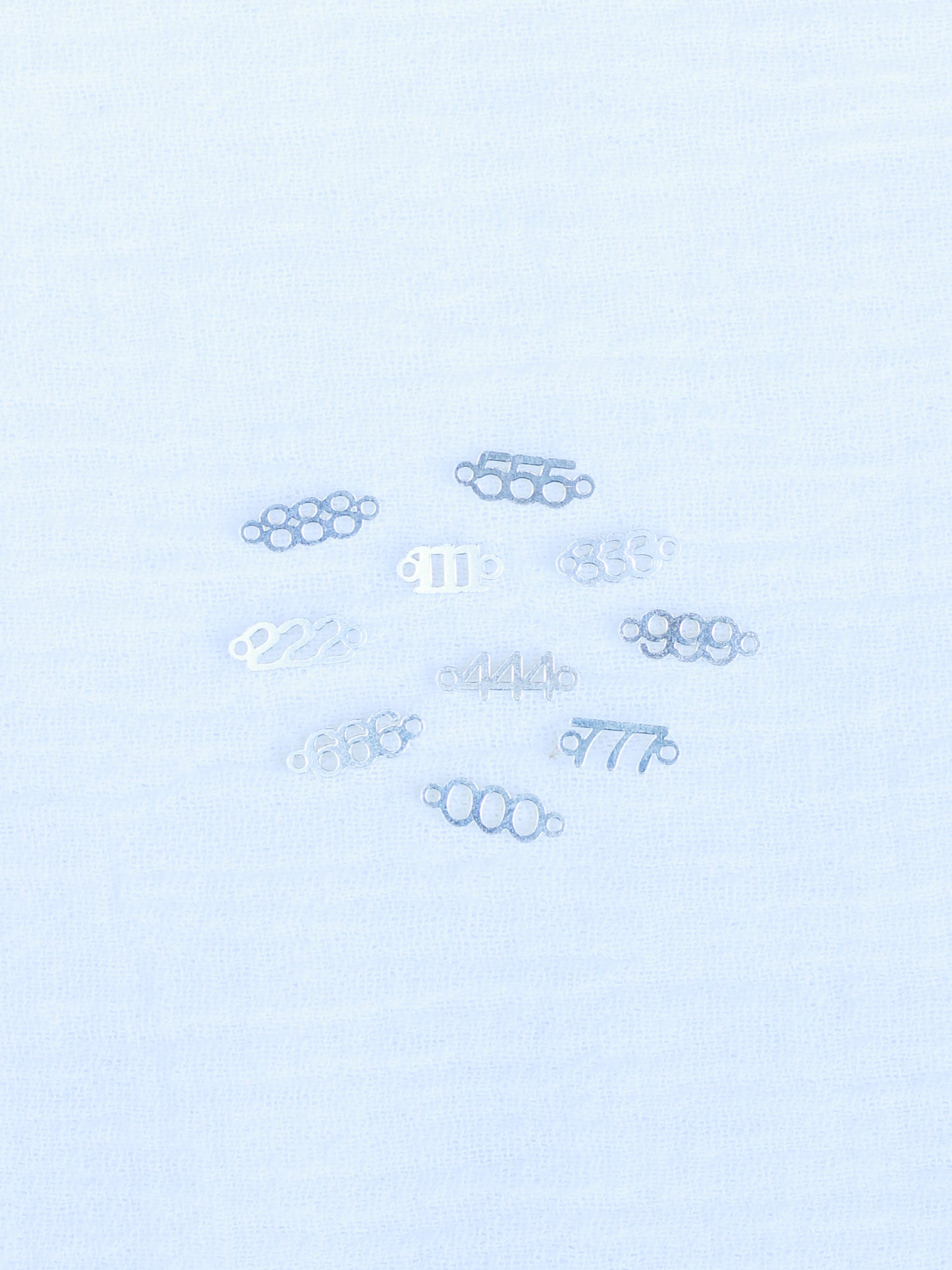 Sterling Silver Angel Number Connector, CN216