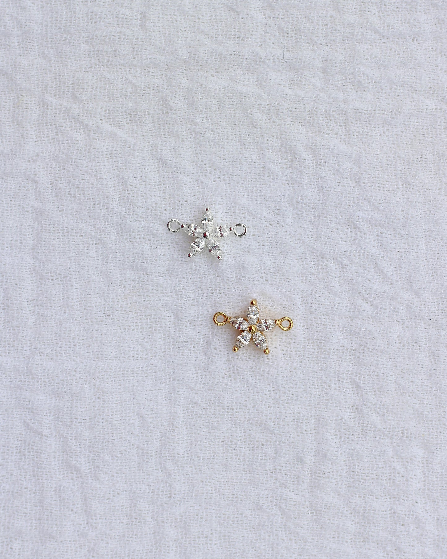 CZ Marquise Flower Connector, CN197