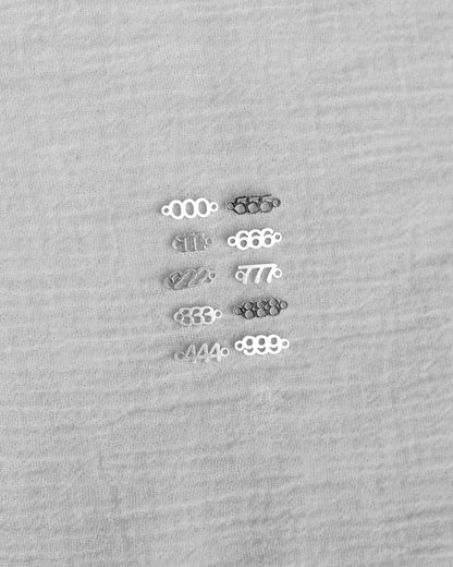 Sterling Silver Angel Number Connector, CN216