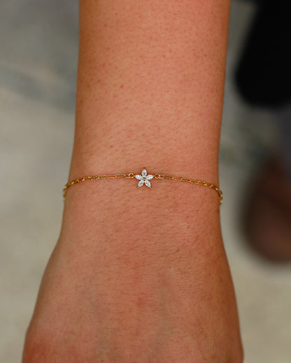 CZ Marquise Flower Connector, CN197