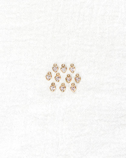 3mm Heart Bezel Charm, CH262