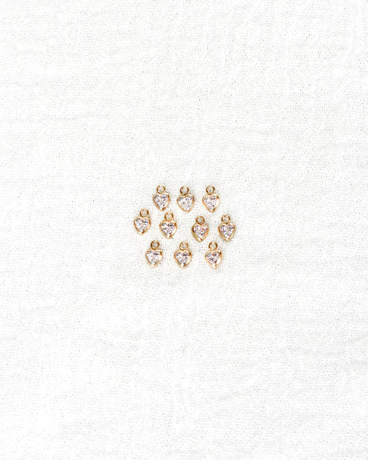 3mm Heart Bezel Charm, CH262
