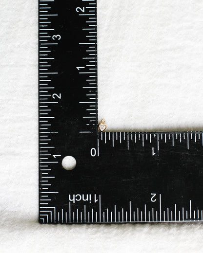 3mm Heart Bezel Charm, CH262