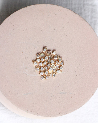 3mm Heart Bezel Charm, CH262