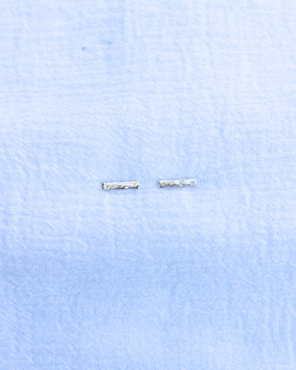 10mm Silver Hammered Bar Stud Earrings, E50