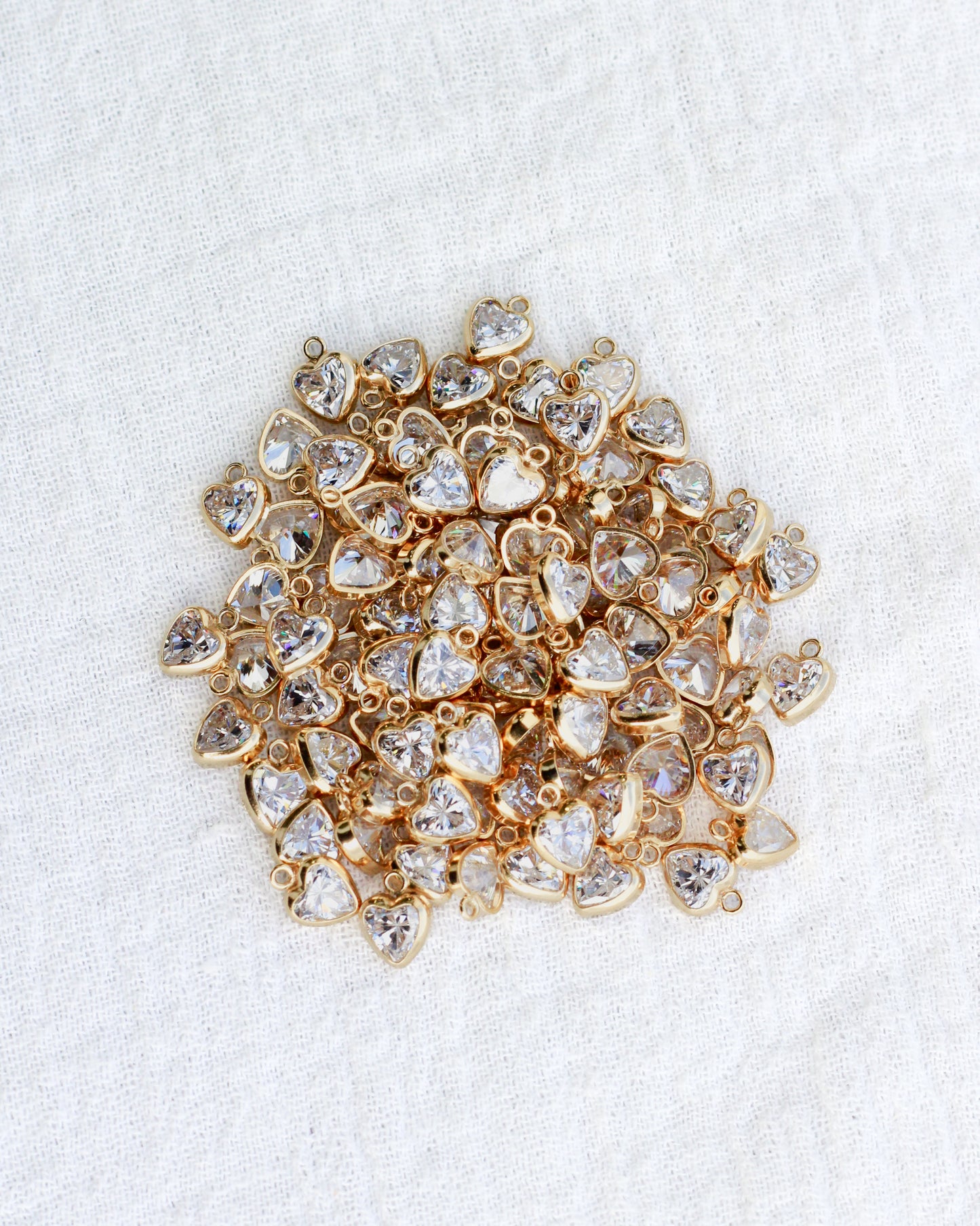 5mm Heart Bezel Charm, CH264