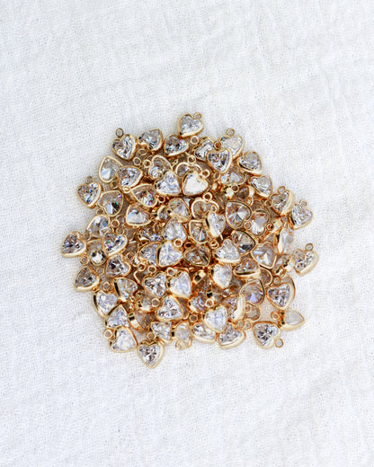 5mm Heart Bezel Charm, CH264