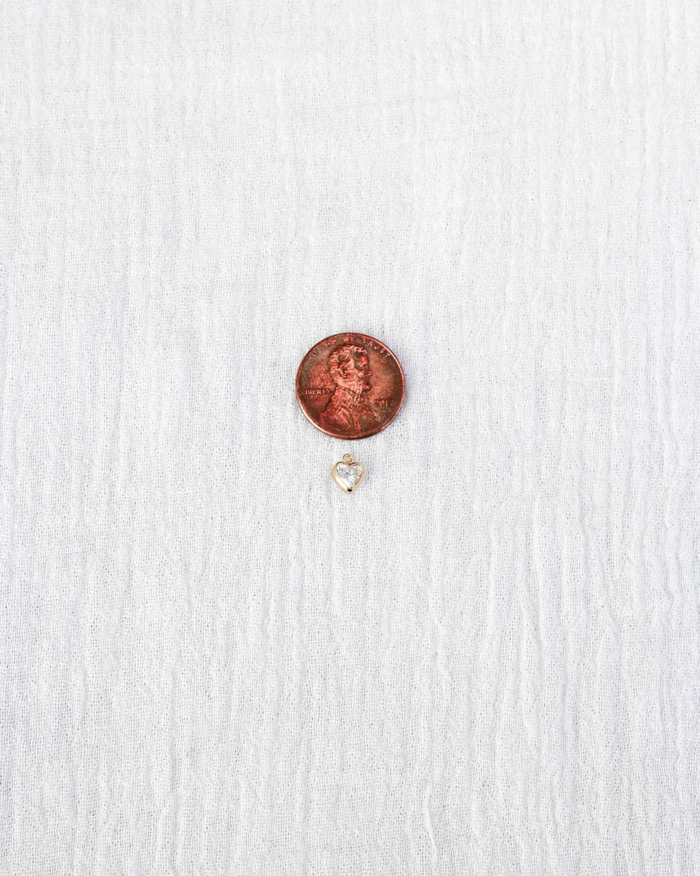 5mm Heart Bezel Charm, CH264