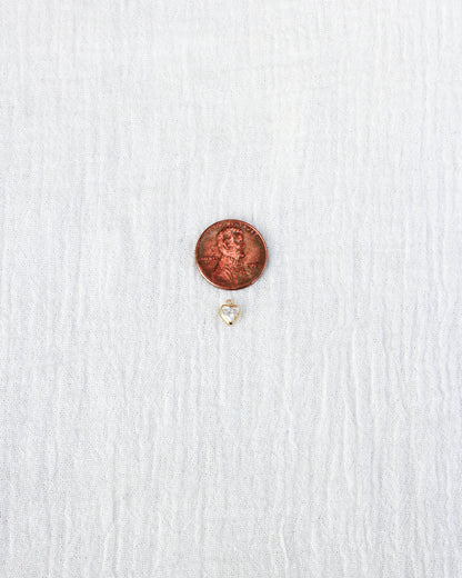 5mm Heart Bezel Charm, CH264