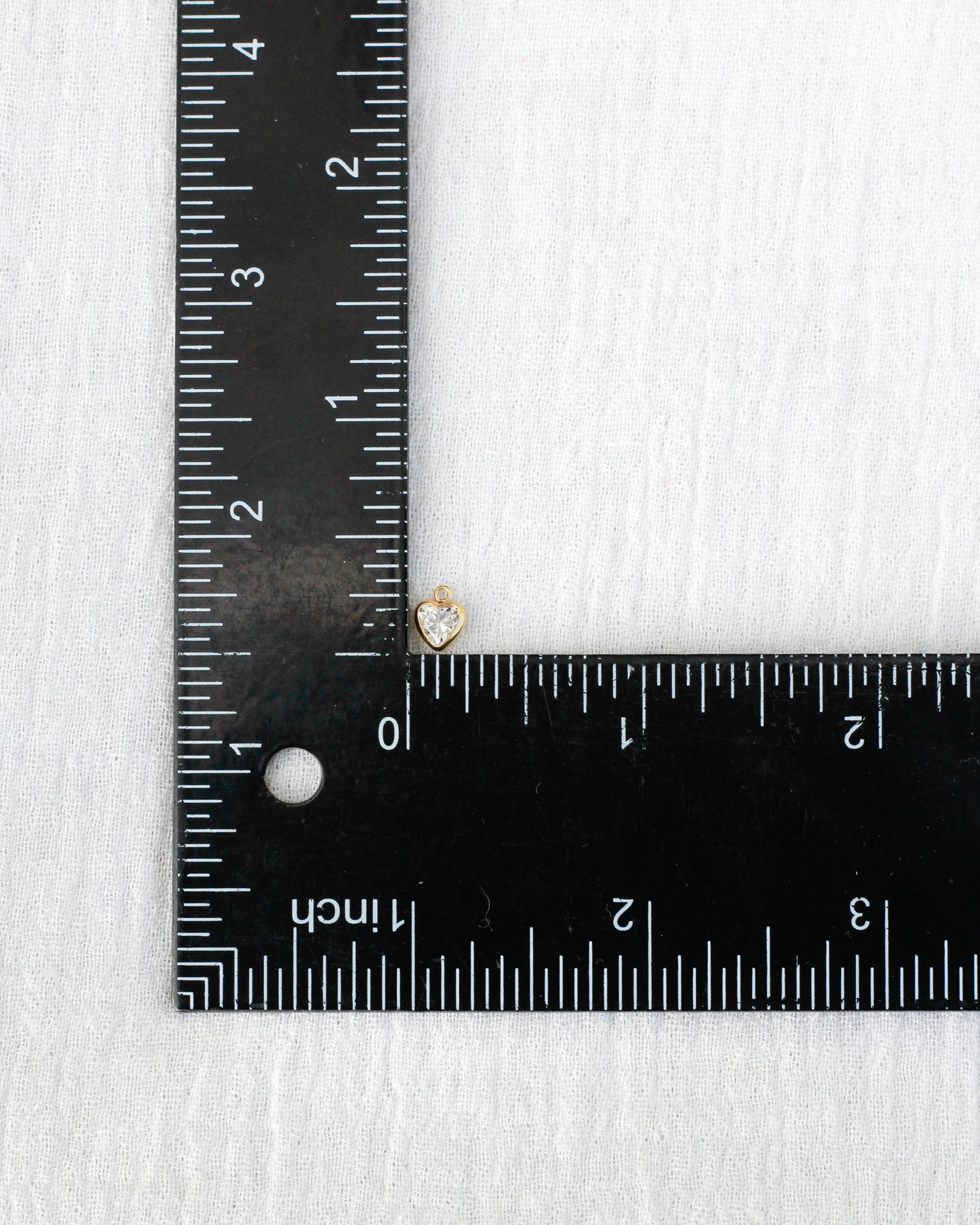 5mm Heart Bezel Charm, CH264