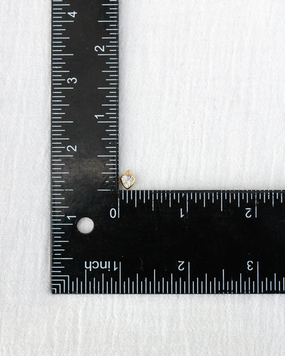 5mm Heart Bezel Charm, CH264