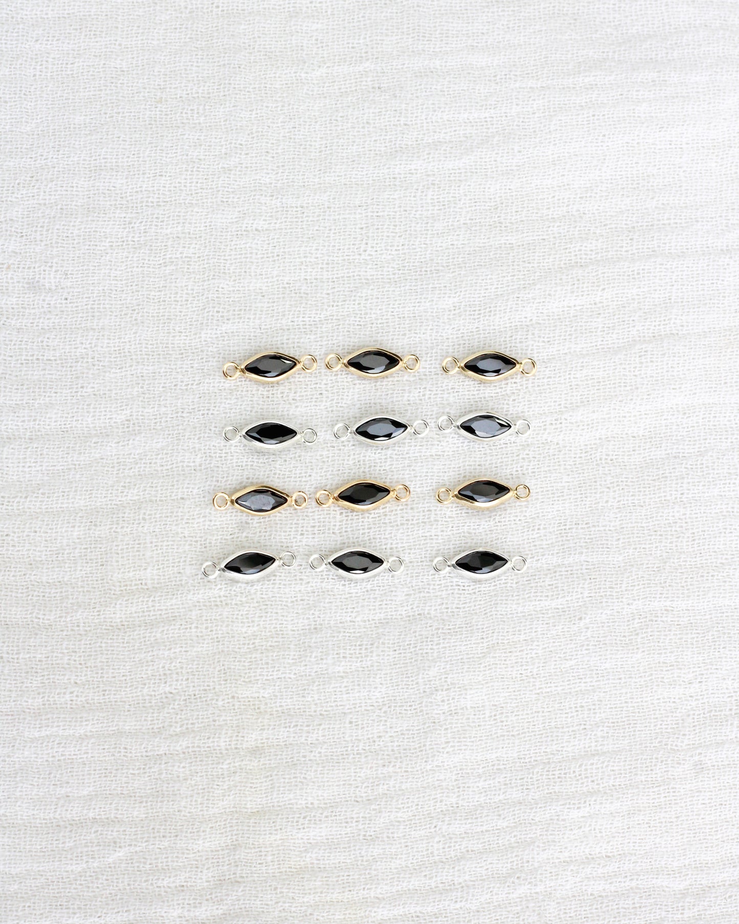 Black Onyx Marquise Connector, CN320