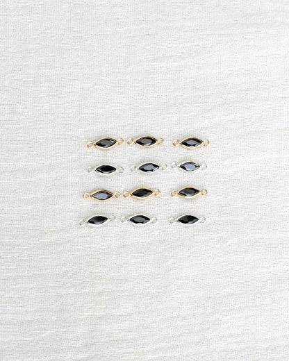Black Onyx Marquise Connector, CN320