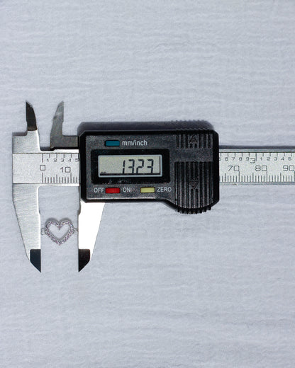 Pave Light Pink Heart CZ Connector, CN180