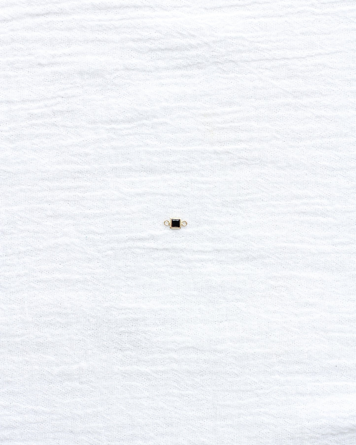 3mm Black Onyx Square Shaped Connector, CN312