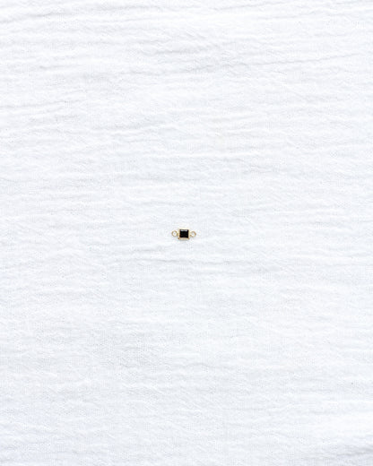 3mm Black Onyx Square Shaped Connector, CN312