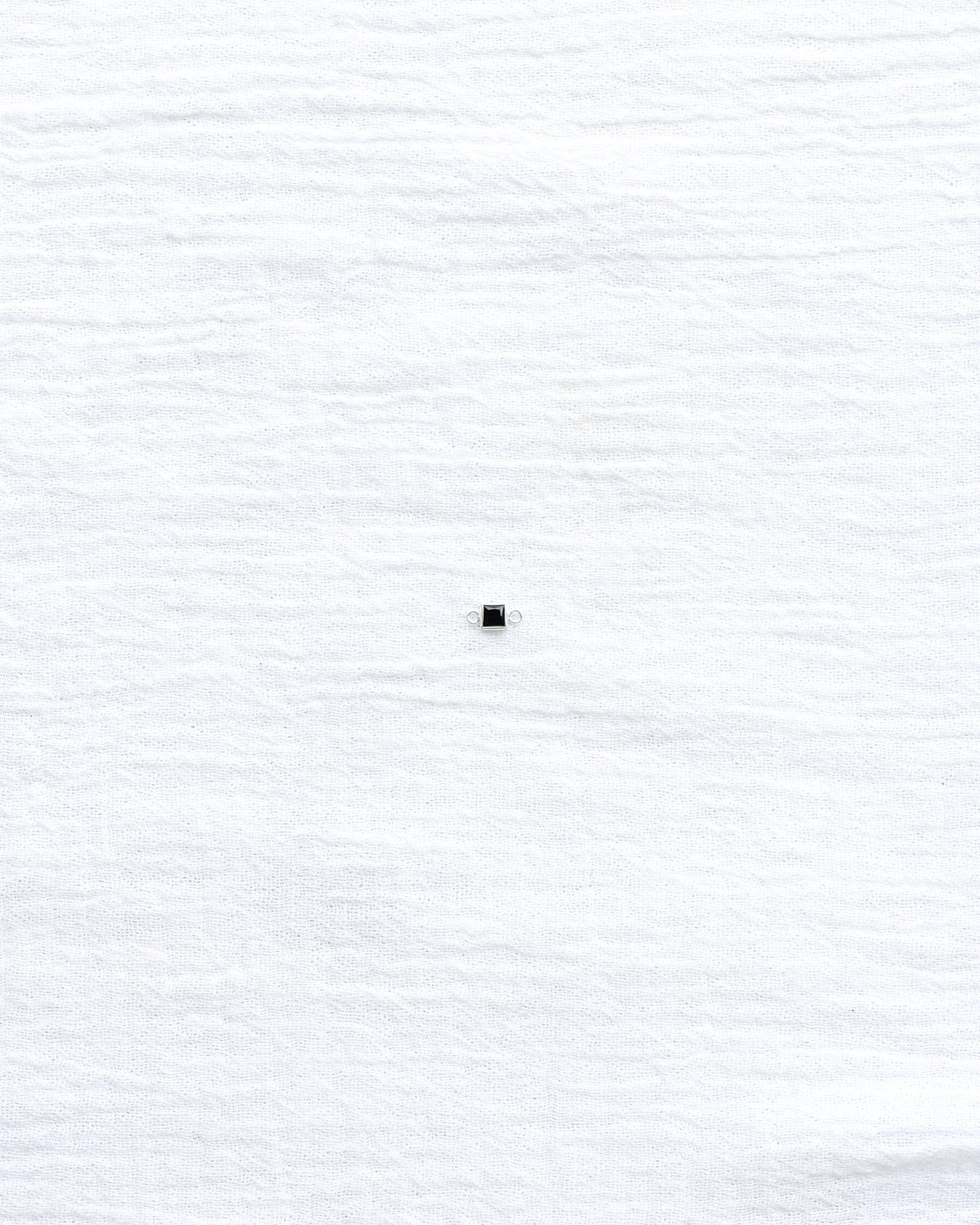 3mm Black Onyx Square Shaped Connector, CN312