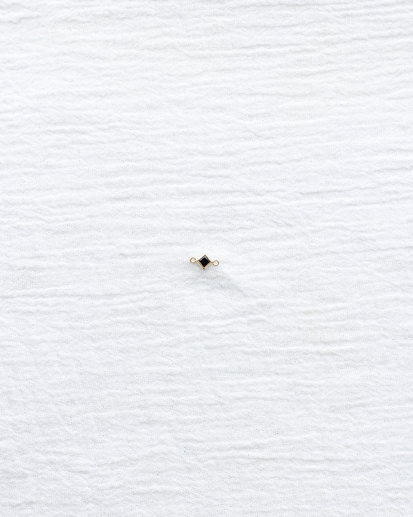 3mm Black Onyx Diamond Shaped Connector, CN316