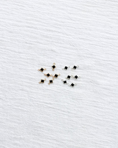 3mm Black Onyx Diamond Shaped Connector, CN316