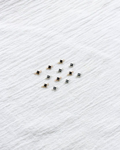3mm Black Onyx Diamond Shaped Connector, CN316
