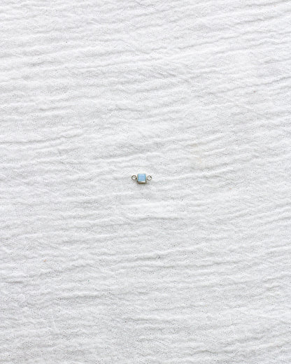 3mm Blue Opal Square Shaped Connector, CN311