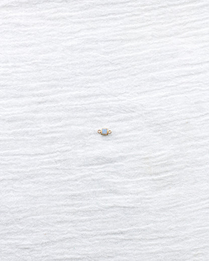 3mm Blue Opal Square Shaped Connector, CN311