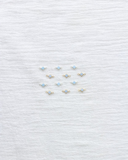 3mm Blue Opal Diamond Shaped Connector, CN315