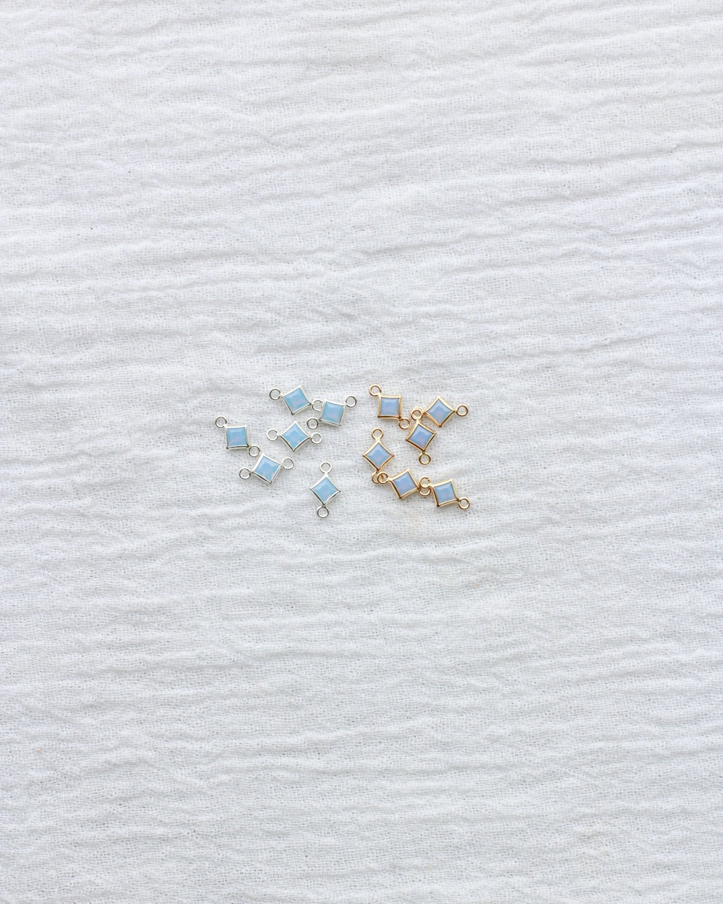 3mm Blue Opal Diamond Shaped Connector, CN315